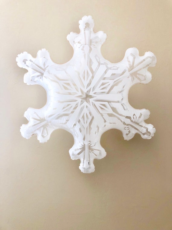 Snowflake Balloon~38 inch Snowflake~Winter Onederland~Winter Wonderland Party~Snowflake Decorations~White Snowflake~Onederland Decorations Il_570xn