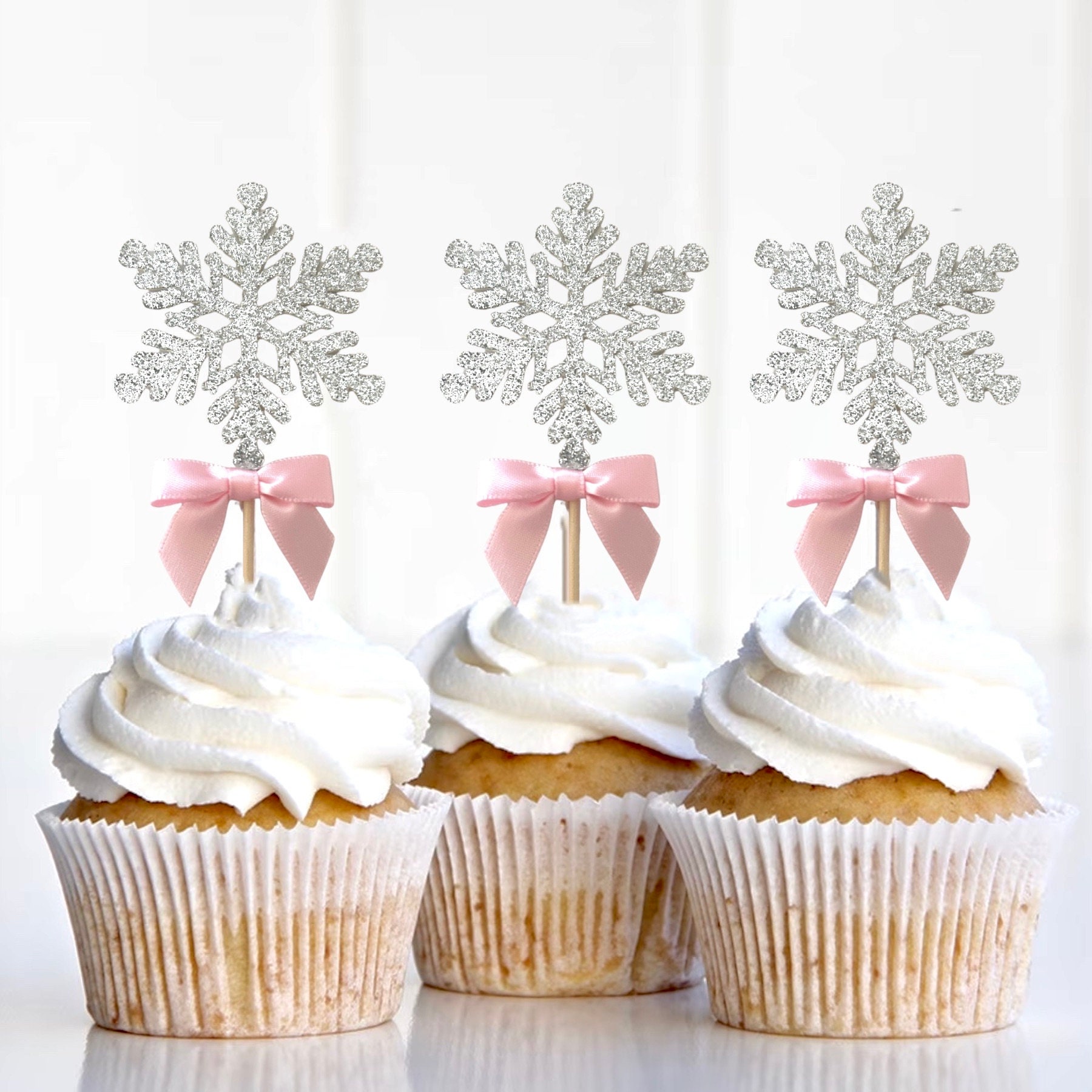 Snowflake Cake Toppers Christmas Glitter Snowflake Cupcake Topper Wedding  Birthday Party Dessert Flags Decorations Baby Shower 7 - Cake Decorating  Supplies - AliExpress