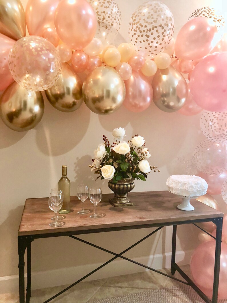 Rose Gold Balloon Garland DIY Kit Rose Gold New Chrome Gold & Etsy
