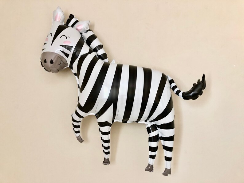 Zebra BalloonSafari Animal BalloonJungle PartySafari PartyWild One Party DecorTwo Wild Party DecorJungle AnimalZebra Party Decor image 1