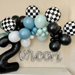 Race Car DIY Balloon Garland Kit~Two Fast Birthday~Race Car Party Decorations~Fast One Birthday~Race Car Birthday~Vintage Car Birthday Party
