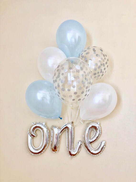 silver one balloon