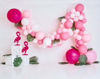 Flamingo Balloon Garland DIY Kit~Bridal Shower~Wedding~Bachelorette~Aloha Party~Let's Flamingle~Balloon Arch~Balloon Garland~Pink Balloons