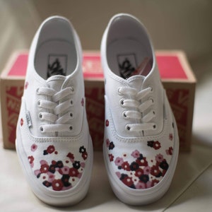Custom Hand-Painted Floral Vans Shoes