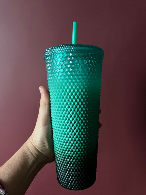 Starbucks Studded Dark Green Jeweled Tumbler Cold Cup, Venti 24 oz