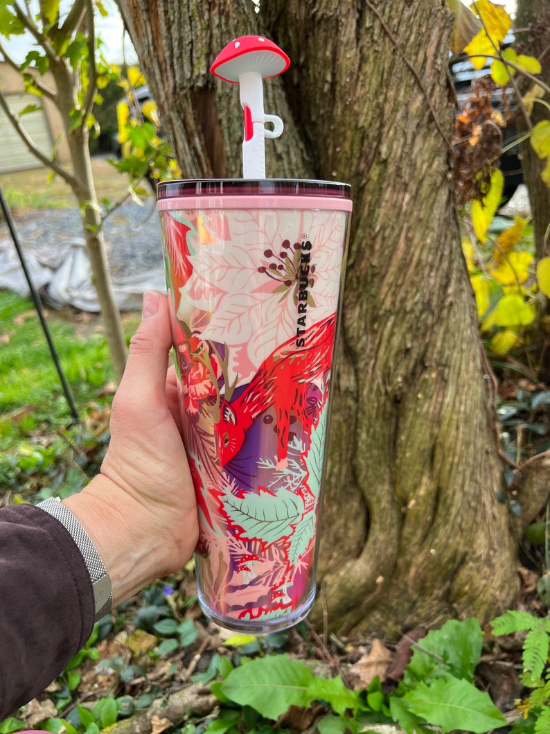 Starbucks Enchanted Forest Tumbler Mushroom Straw Topper Etsy