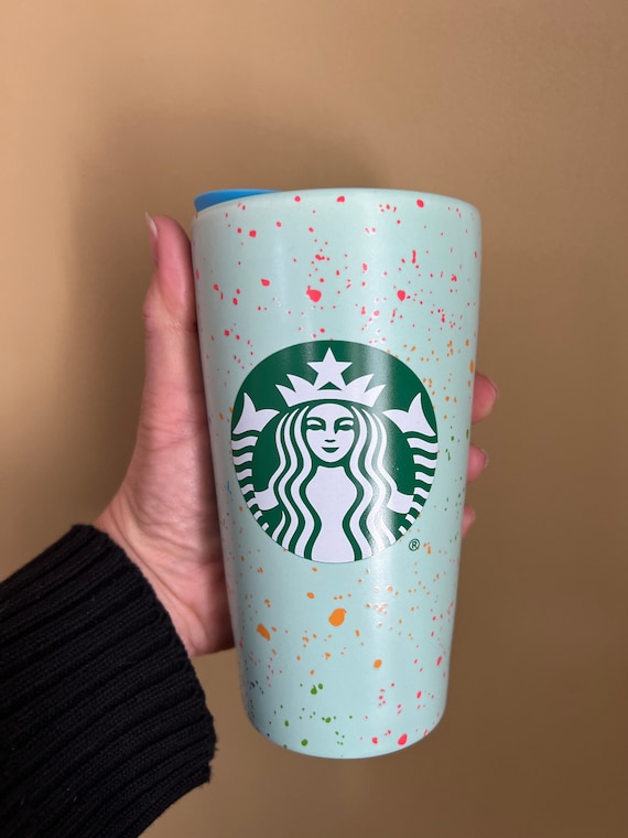 NWT Starbucks Mint Green Speckled 2022 Easter Ceramic Travel Mug