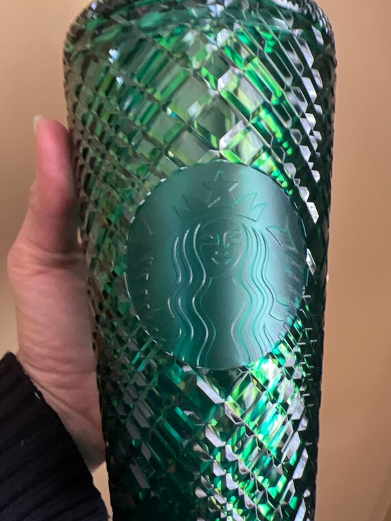 NEW 2022 Starbucks Light Emerald Green Jeweled Venti Tumbler