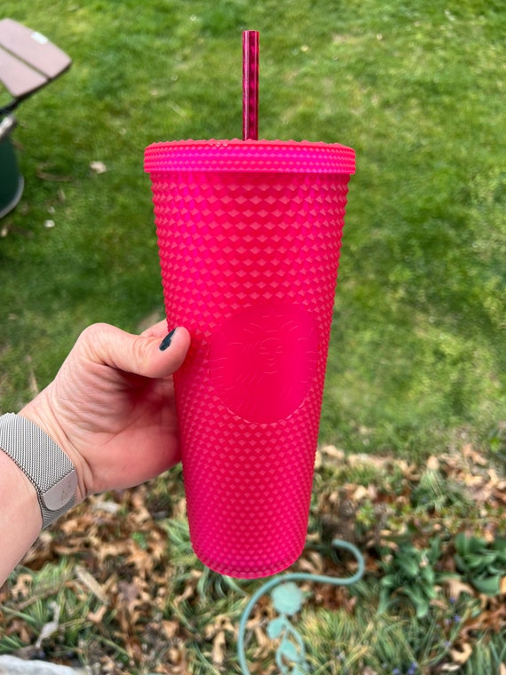 Get Starbucks Summer 2023 Limited Edition Hot Pink Studded Tumbler 24 ounce  Delivered