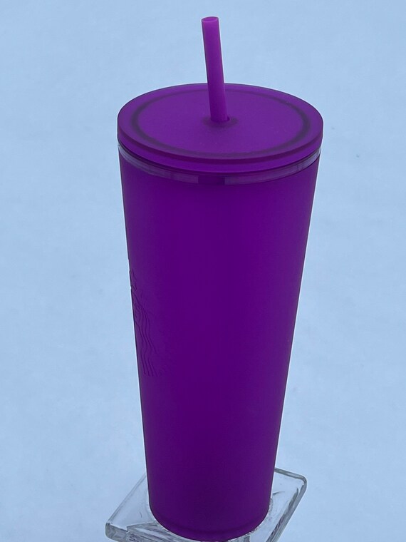 Starbucks Purple Matte Diamond Studded Tumbler Cold Drinks Straw Cups 24oz  Gifts
