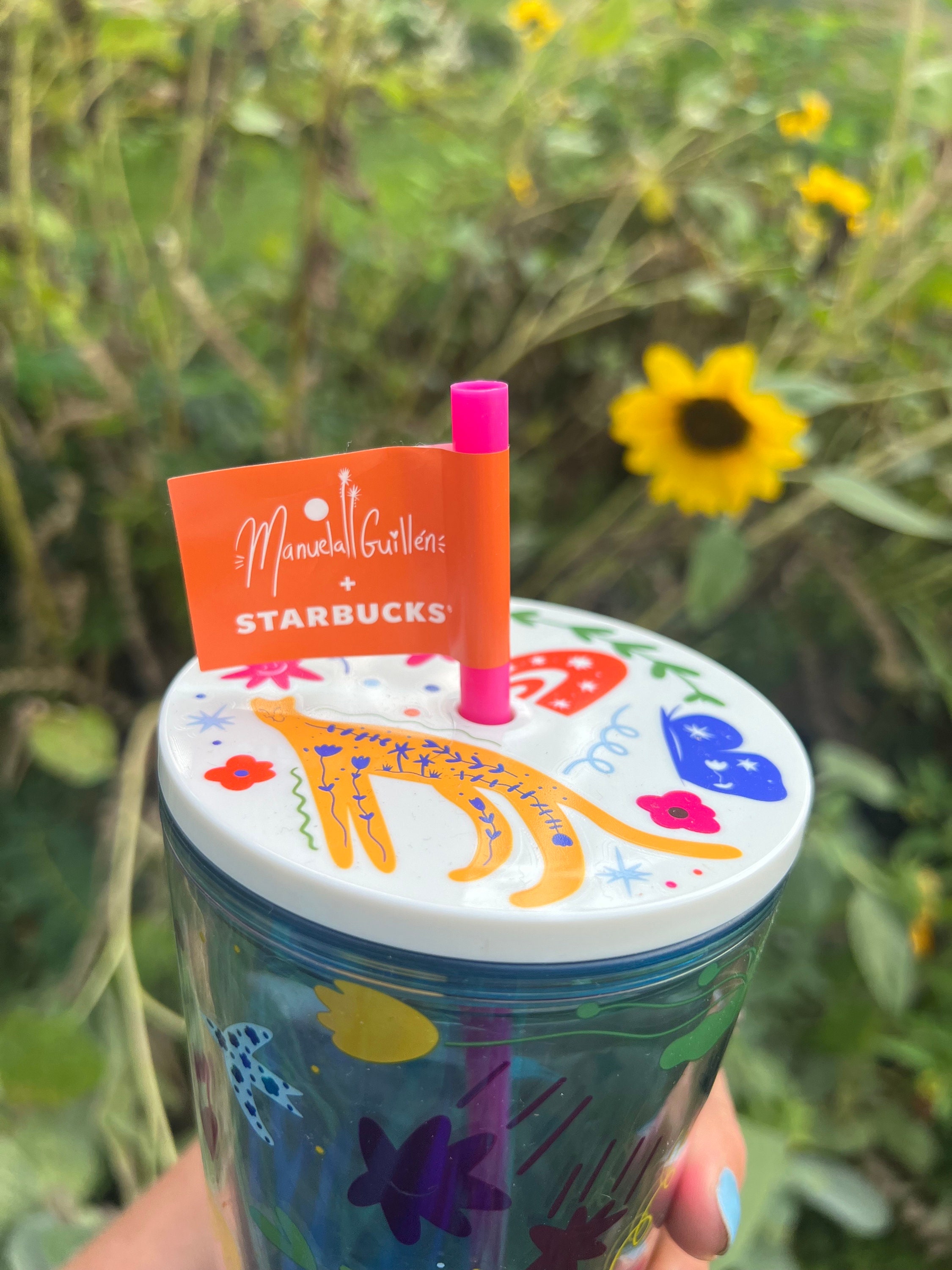 Starbucks x Manuela Guillen Heart Silicone Straw Topper 24Oz