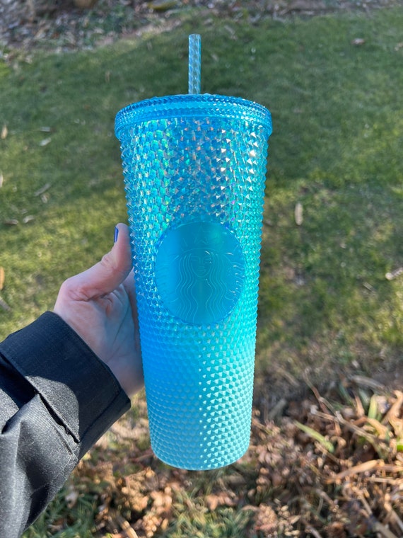 Starbucks Gradient Blue Ombre Bling Studded Venti Tumbler 24oz - Winter 2023  Exclusive! 