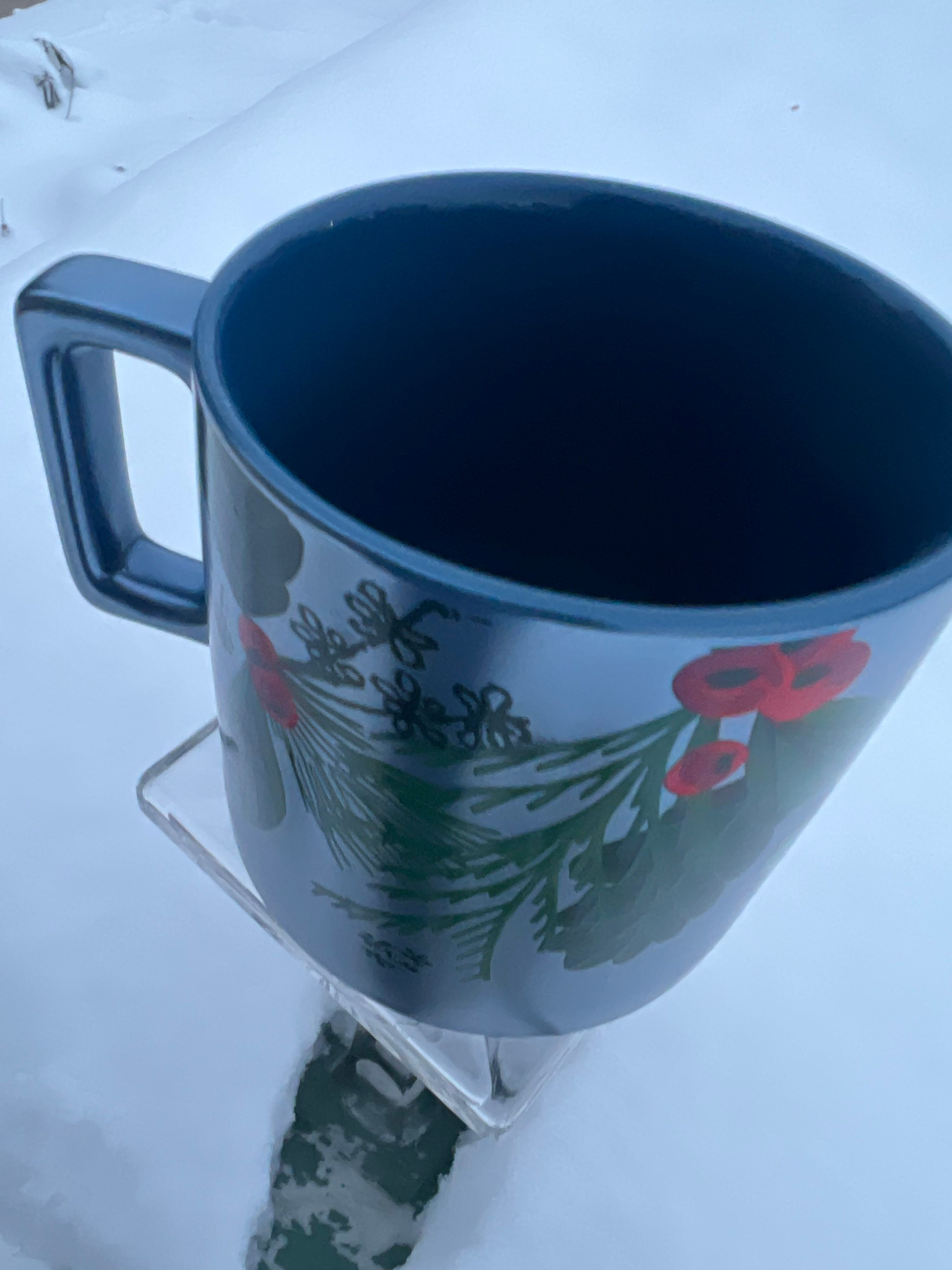 Starbucks Christmas Holiday Mug, 14 Oz Blue Metallic Ceramic NEW