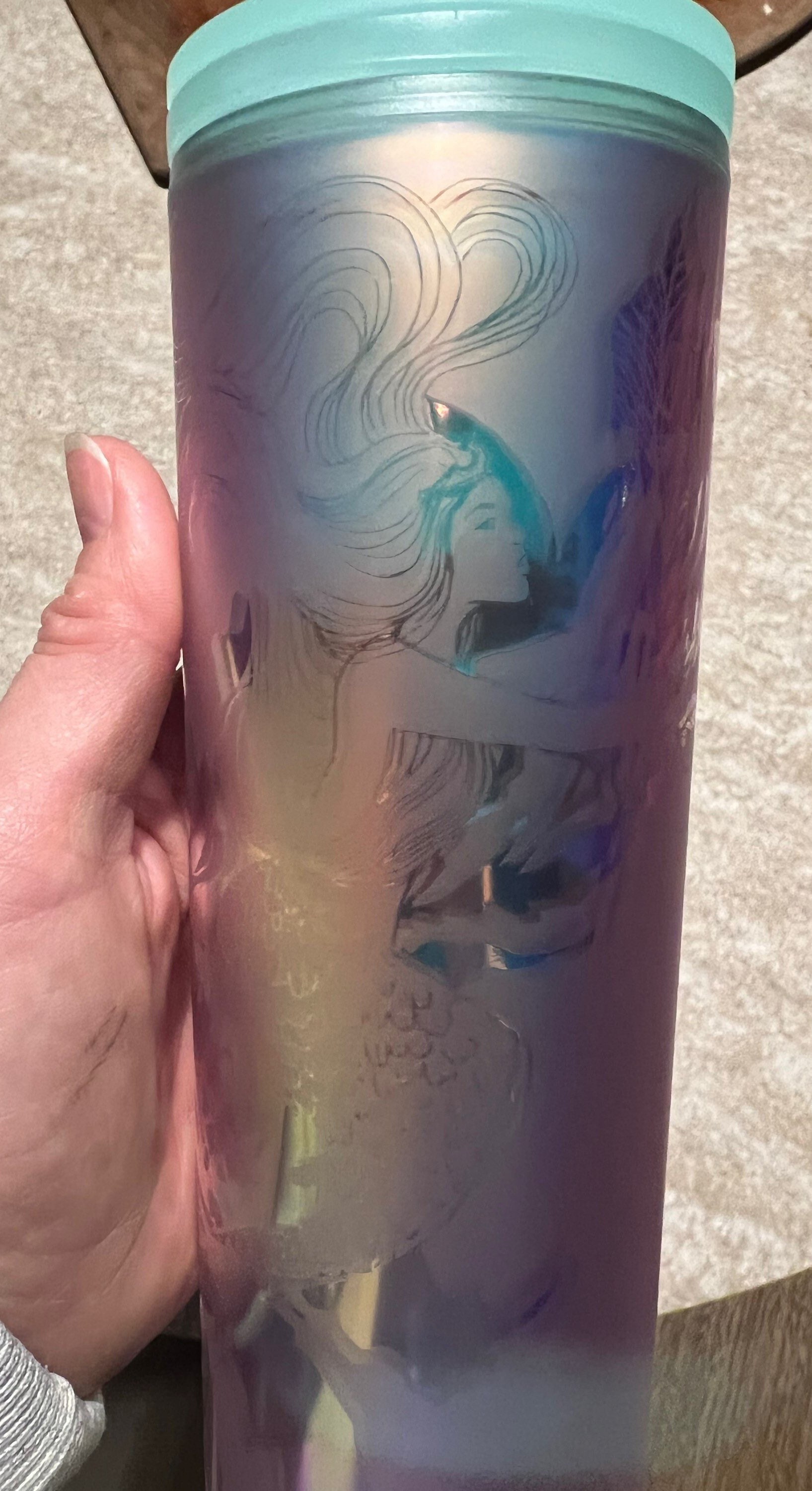 Starbucks Kitchen | Starbucks Mermaid Scale Iridescent Tumbler - Grande 16 oz | Color: Blue/Green | Size: Os | Belen5445's Closet