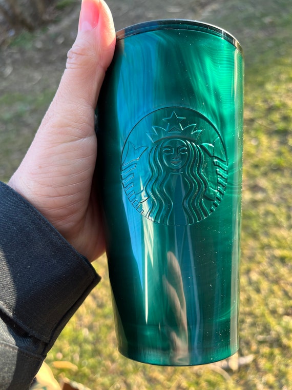 Starbucks Reusable Cold Cup Tumbler with Emerald Green Crystals