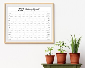 one page calendar etsy one page calendar 2019