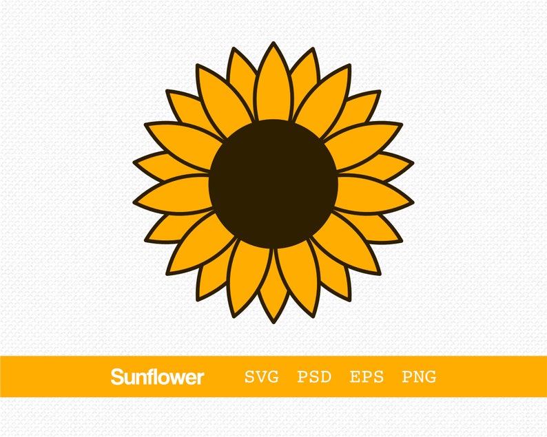 Sunflower svg simple sunflower svg sunflower cricut file ...