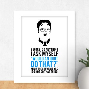 The Office Poster, Dwight Quote Poster, The Office TV Show Poster, Digital Dwight Poster, Dwight Digital Art, Dwight Shrute Poster