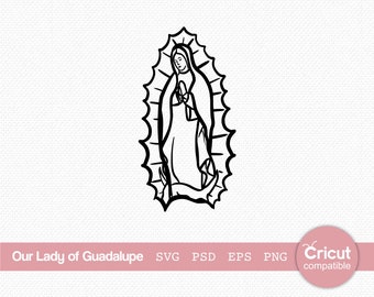 Our Lady of Guadalupe svg, virgen de guadalupe svg, mary mother of god clipart, mary clipart, mary svg, guadalupe svg, las mananitas svg