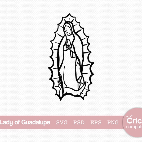 Our Lady of Guadalupe svg, virgen de guadalupe svg, mary mother of god clipart, mary clipart, mary svg, guadalupe svg, las mananitas svg