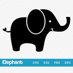 Elephant svg, elephant eps, elephant clipart, elephant png, cute elephant clipart, elephant cricut file, elpehant outline, elephant shape