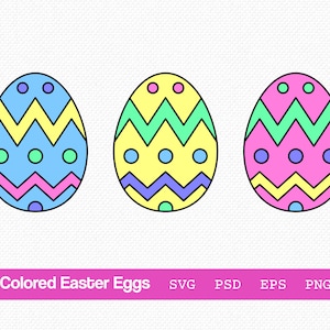 Easter eggs svg, easter eggs clipart, painted easter eggs svg, colored eggs cricut, easter eggs png, easter eggs cricut file