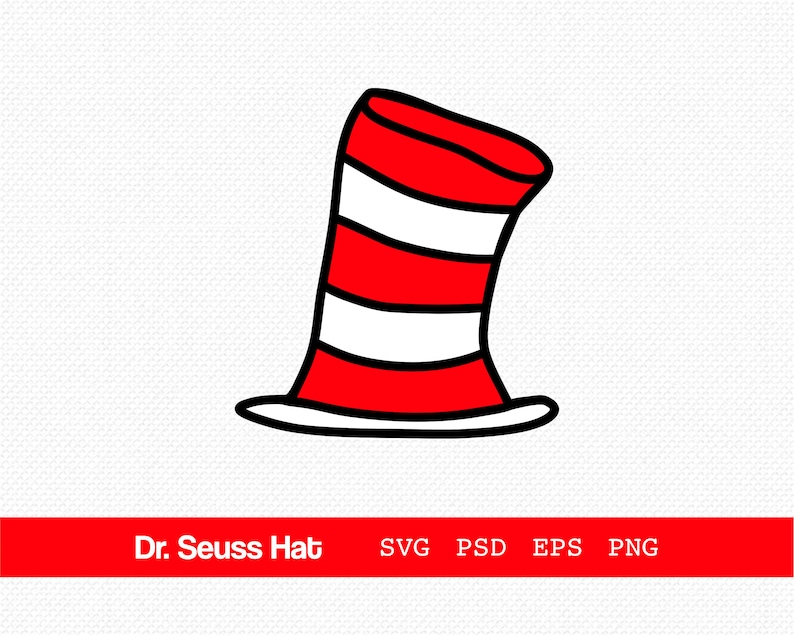 Download Dr. Seuss Hat SVG Cat in the Hat svg striped hat svg dr | Etsy