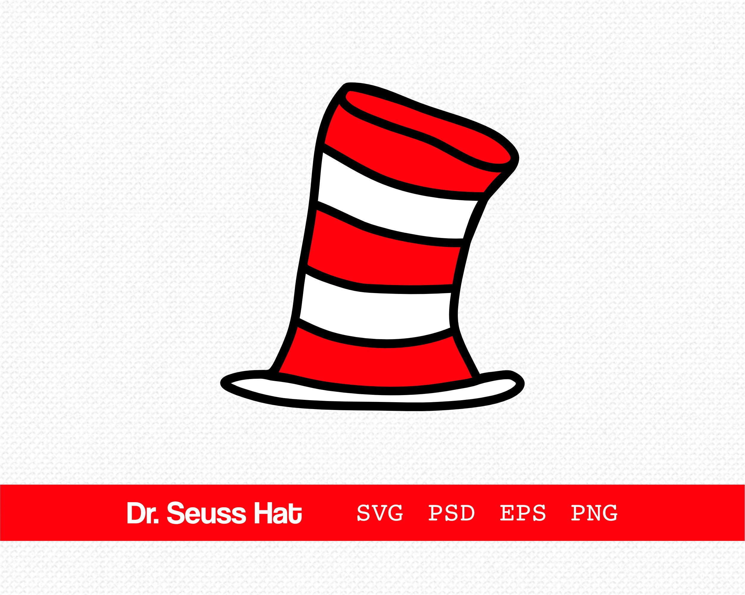 Dr. Seuss Hat SVG Cat in the Hat svg striped hat svg dr | Etsy