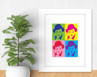 Jessica Fletcher Poster, Cabot Cove Syndrome, Murder She Wrote Fan Art, Murder She Wrote Digital Art, Angela Lansbury Fan Art, TV Art