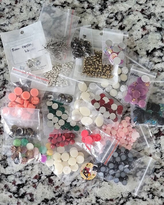Bulk Jewelry Making & Crafting Supplies Lot // Cabochons and Etsy