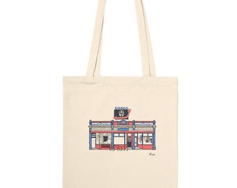 Borsa tote Perth di Mojo: borsa della spesa in cotone illustrata