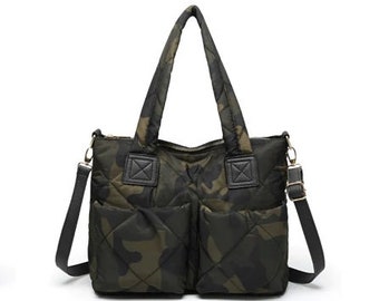 Camouflage tote bag camouflage bag army bag camo bag green camouflage tote beige lightweight bag diaper bag lightweight diaper bag