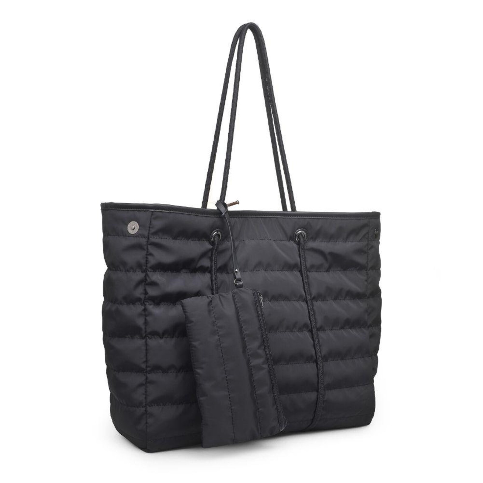 elia quilted puffer tote bag
