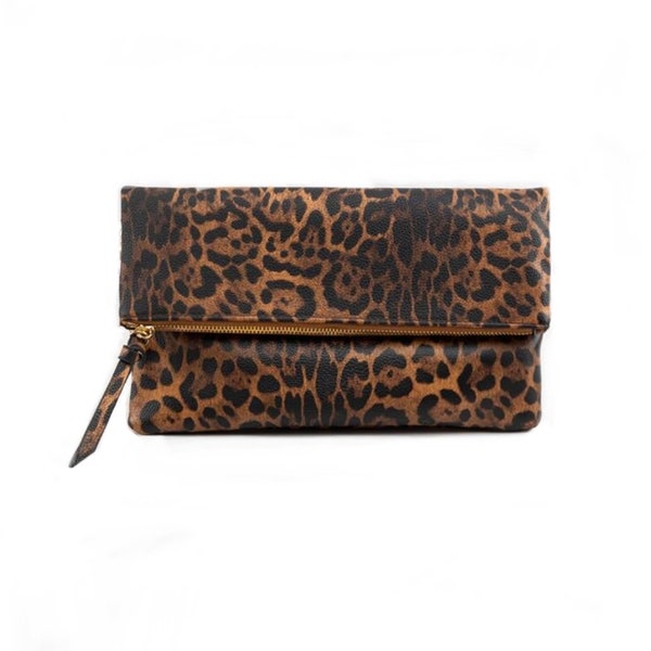 Leopard Clutch Etsy
