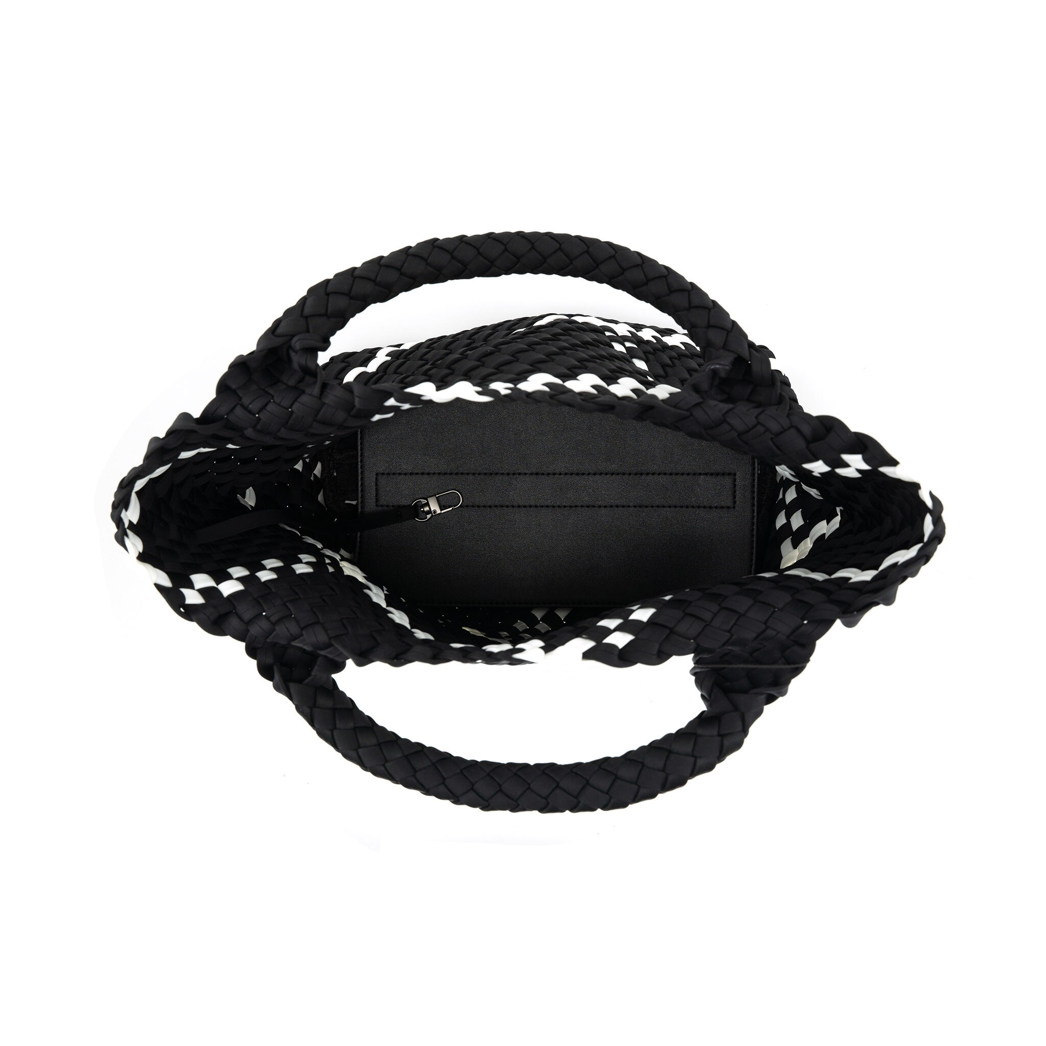 Woven neoprene tote bag with pouch woven neoprene handbag Etsy