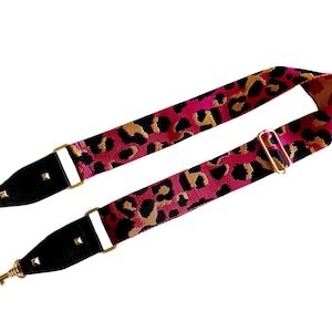 leopard handbag strap pink leopard guitar strap leopard shoulder bag strap accessory for handbag strap