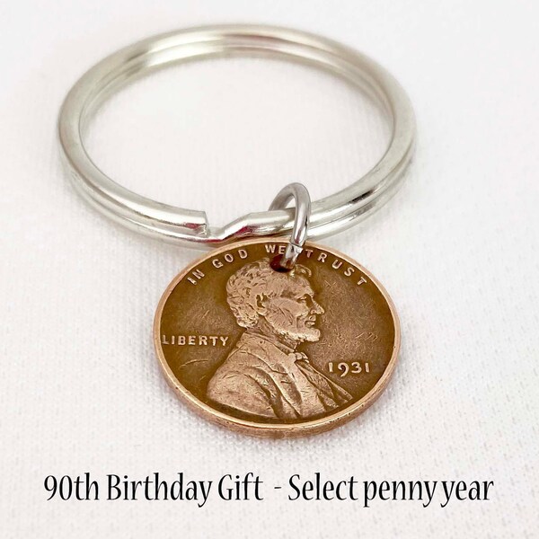 90th Birthday, 90th Birthday Gift, 90 Year Old Gift, 90th Birthday Gift Ideas, 90th Birthday Party Favors, 1934 Wheat Penny, 1934 Birthday