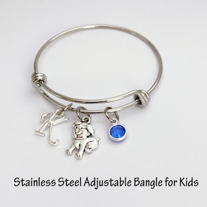 Little Girls Puppy Bracelet, Birthday Gifts for Girls, Dog Charm Jewelry for Animal Lovers, Granddaughter Birthday Gifts, Christmas Gifts