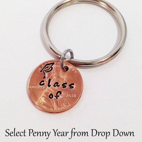 2024 Graduation Gift, Graduation Gift for Him, Graduation Gift for Her, Senior Gifts for Best Friend Graduation Cap Graduation Penny Keyring