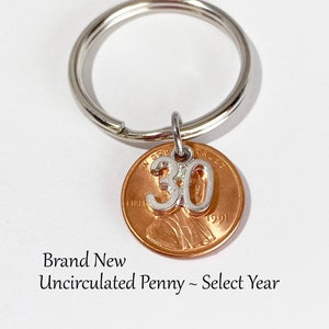 30th Birthday Gift, 30th Birthday for Him, 30th Birthday for Her, 30 Birthday Gifts Ideas, 30 Birthday Gift 1994 Penny Keychain 30 Years Old