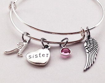 Memorial Bracelet Sister, In Memory of Sister, Sister Loss Death, Loss of Sister, Memorial Jewelry, Memorial Gift Memorial Bracelet Sympathy