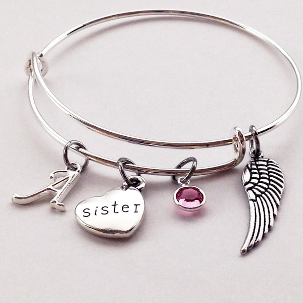 Memorial Bracelet Sister, In Memory of Sister, Sister Loss Death, Loss of Sister, Memorial Jewelry, Memorial Gift Memorial Bracelet Sympathy