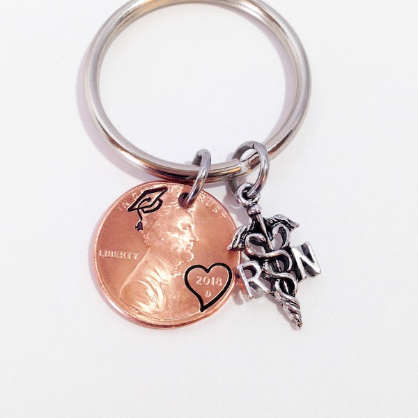 Nurse Graduation Gift 2024 Penny Keychain Graduation Gifts for Nurse, Nurse Graduate Gift, Nurse Gift Ideas, Graduation Keychain Nursing RN