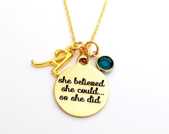 Graduation Necklace for Her, Graduation Gifts Personalized, Senior Gifts for Girls, Necklace for Girls, Gift for Daughter, Graduate Jewelry