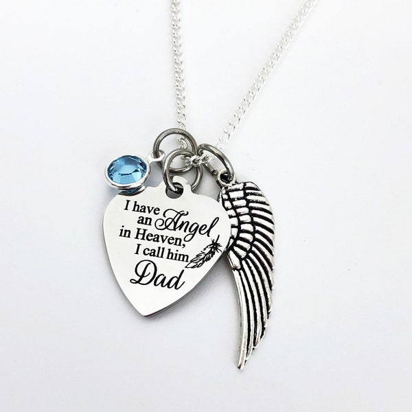 Dad Loss Necklace Etsy