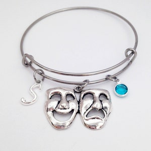 Drama Gifts, Theatre Gifts, Theatre Jewelry, Comedy Tragedy Mask, Actor Gift, Theatre Mask Charm, Senior Gifts, Drama Teacher Gifts Bracelet