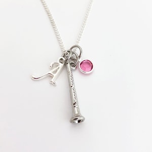 Clarinet Gifts, Silver Clarinet Charm Necklace Personalized Gifts for Girls Band Gifts Jewelry for Band Students Clarinet Player Gifts Girls