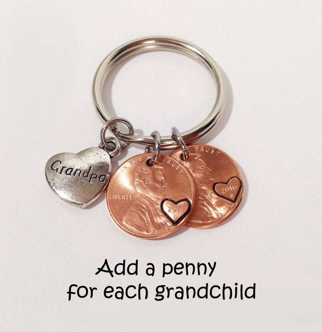 year as dad Personalized Fathers day gifts gift for grandpa gift for dad penny gift