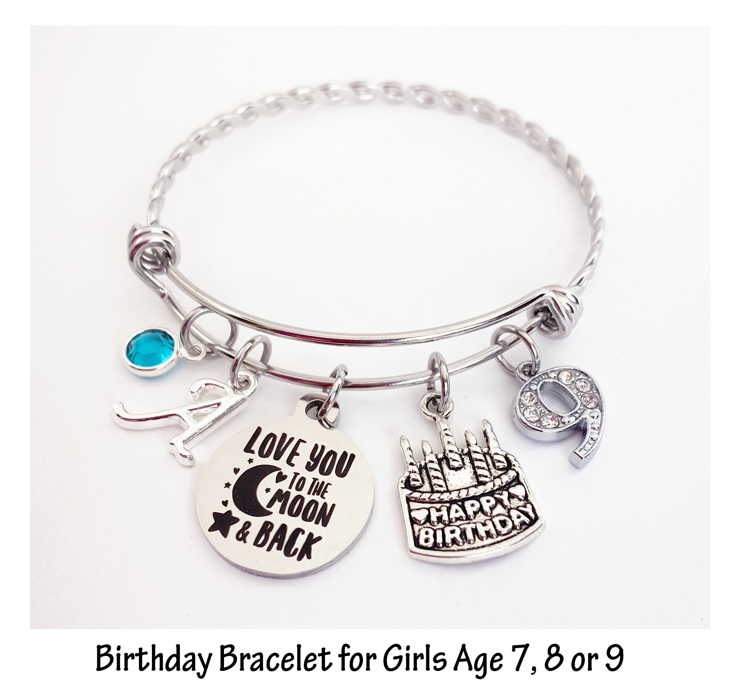 Iefshiny 5th Birthday Bracelet Gifts for Girls Little Girls Kids Toddler Granddaughter Girls Daughter Birthday Gifts Age 5 Happy 5th Birthday Kids