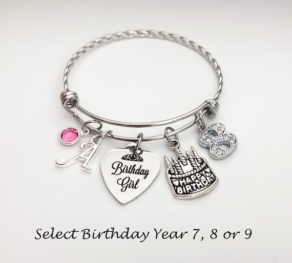 8th Birthday Girl 8th Birthday Gift Bracelet Eighth Birthday Bracelet Gift  for 8 Year Old Girl Gifts 8th Golden Birthday 